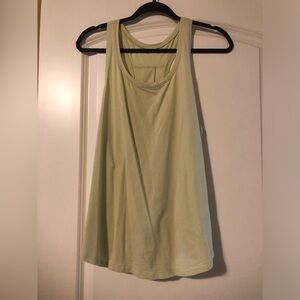 Lululemon Love Pleated Tank Top Light Lime Sz 10